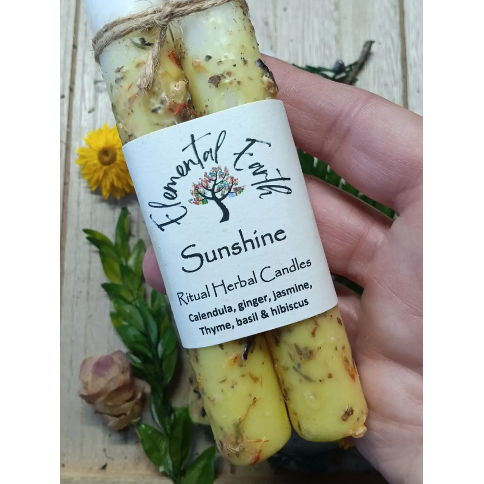 Sunshine - Ritual Herbal Candles 6"