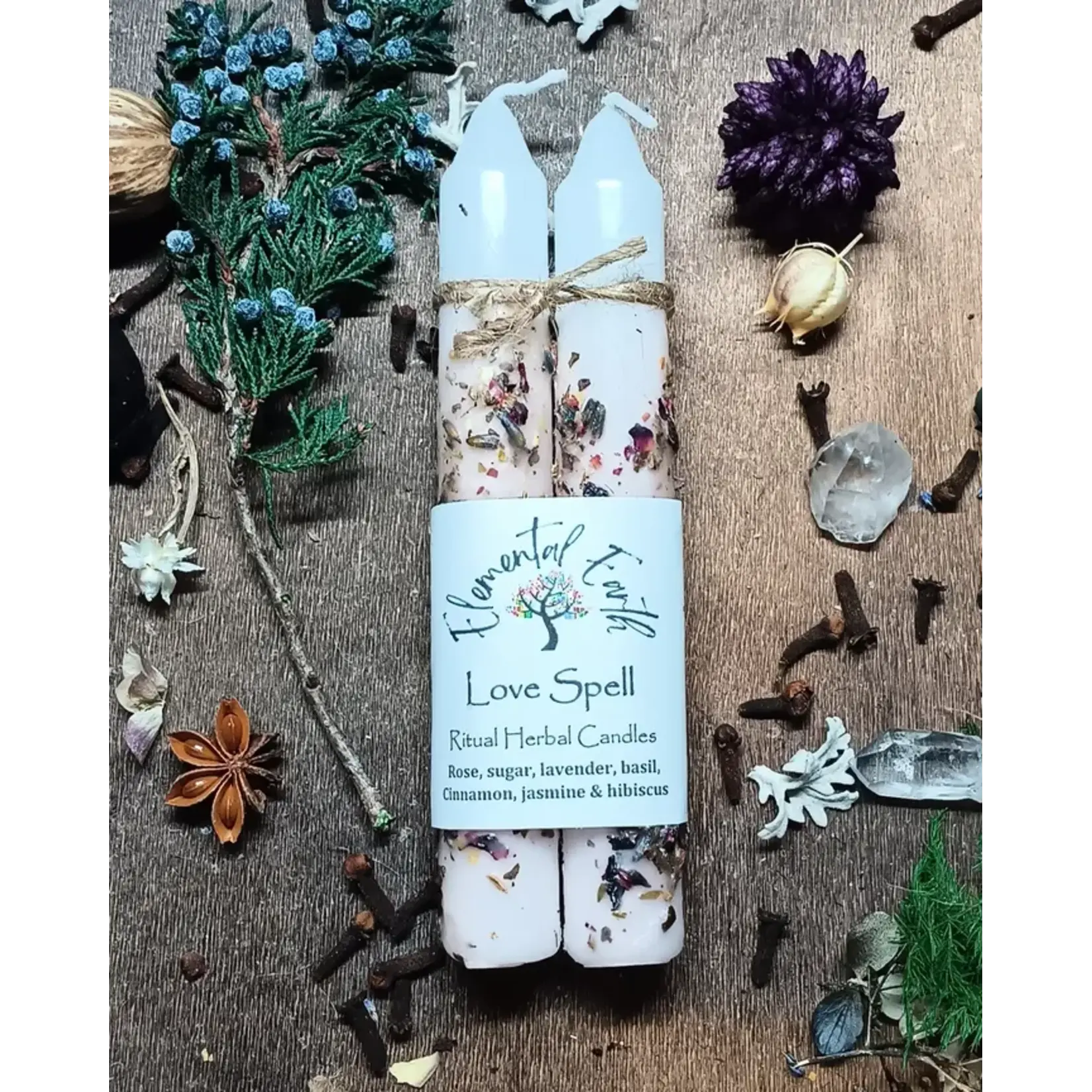 Love Spell - Ritual Herbal Candles 6"
