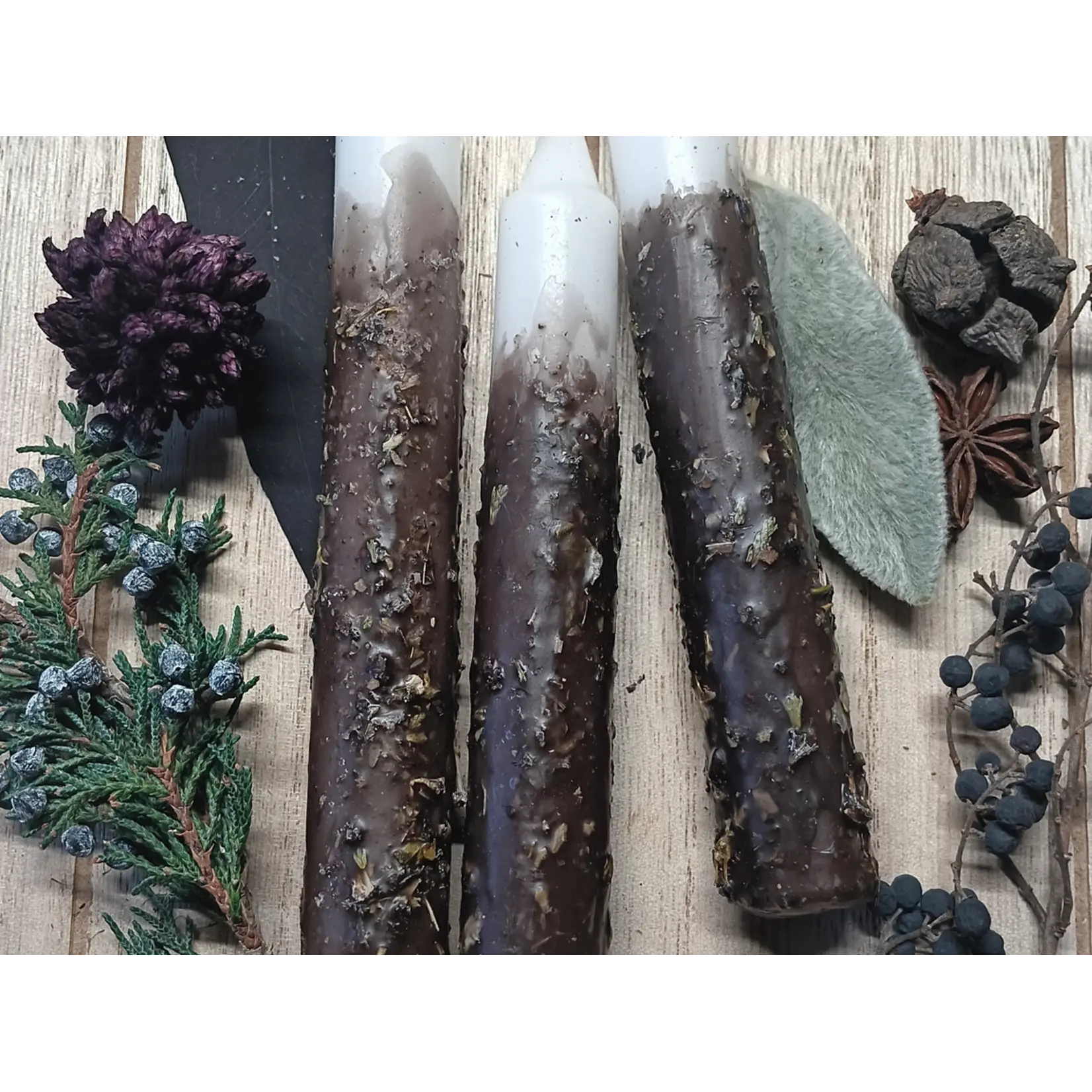 Earth - Elemental Ritual Herbal Candles 6"