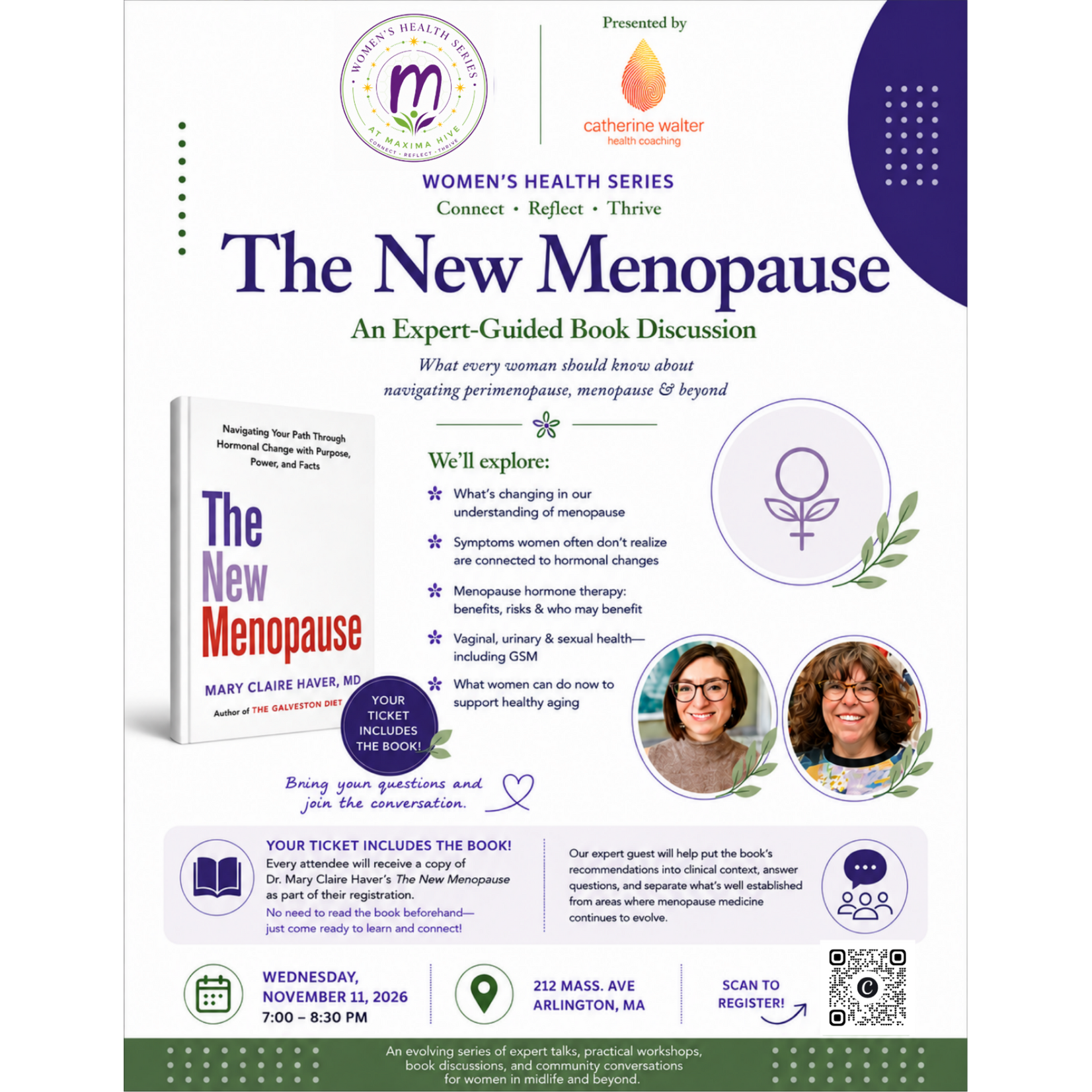 Wed. Nov. 11th The New Menopause: An Expert-Guided Book Discussion