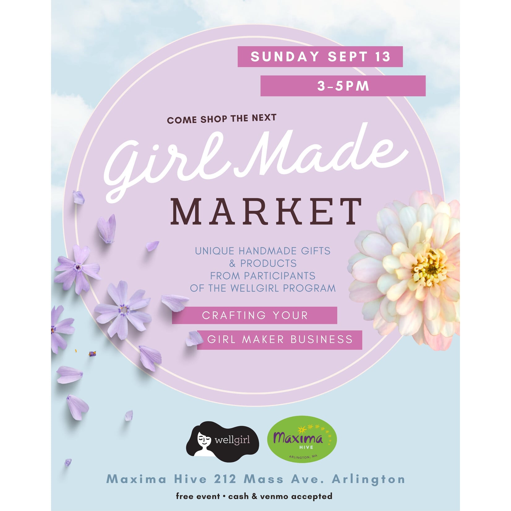 Girl Made Market Sunday, September 13th from 3-5 PM