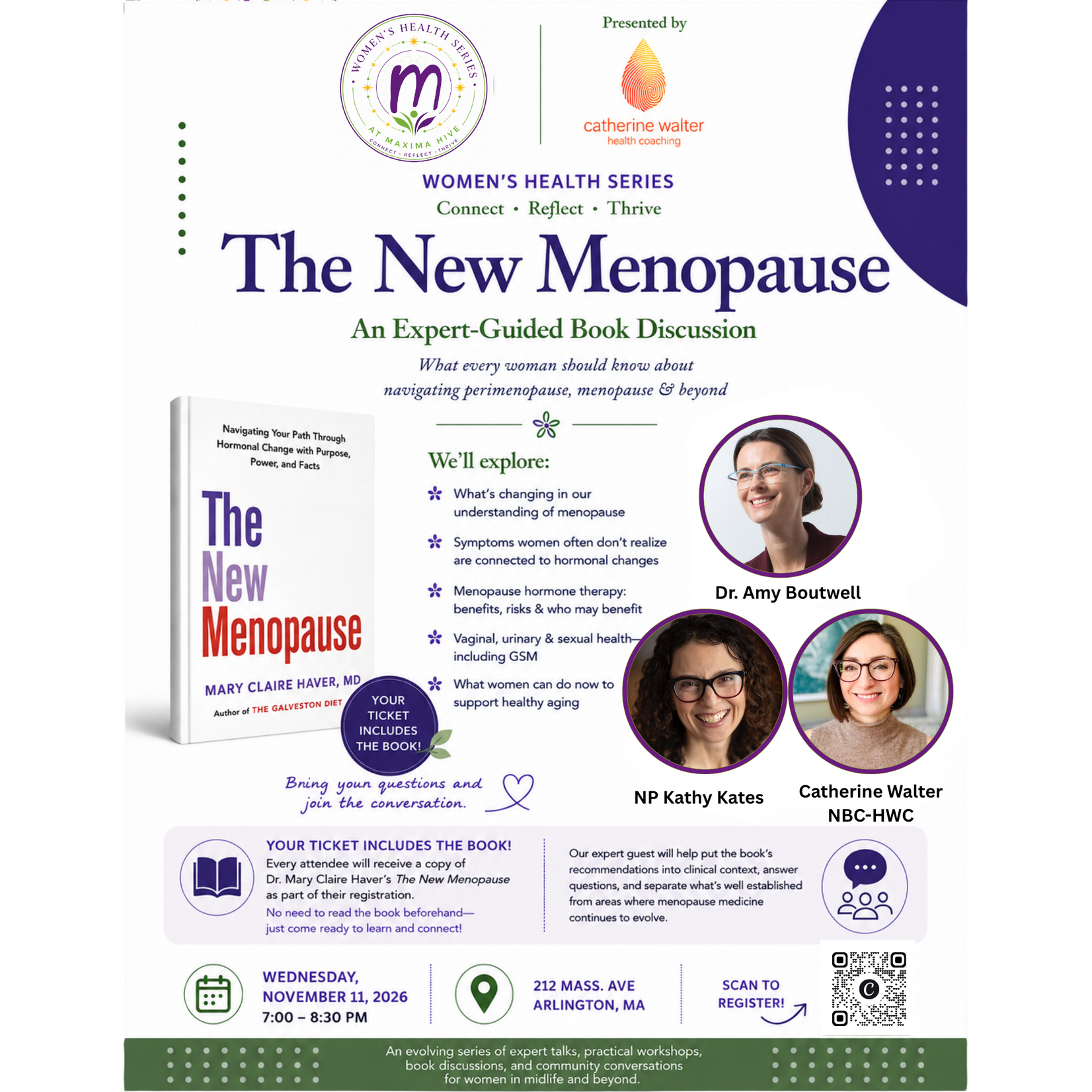 Wed. Nov. 11th The New Menopause: An Expert-Guided Book Discussion