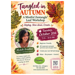 Tue. Oct. 20th Tangled in Autumn: A Mindful Zentangle® Leaf Workshop