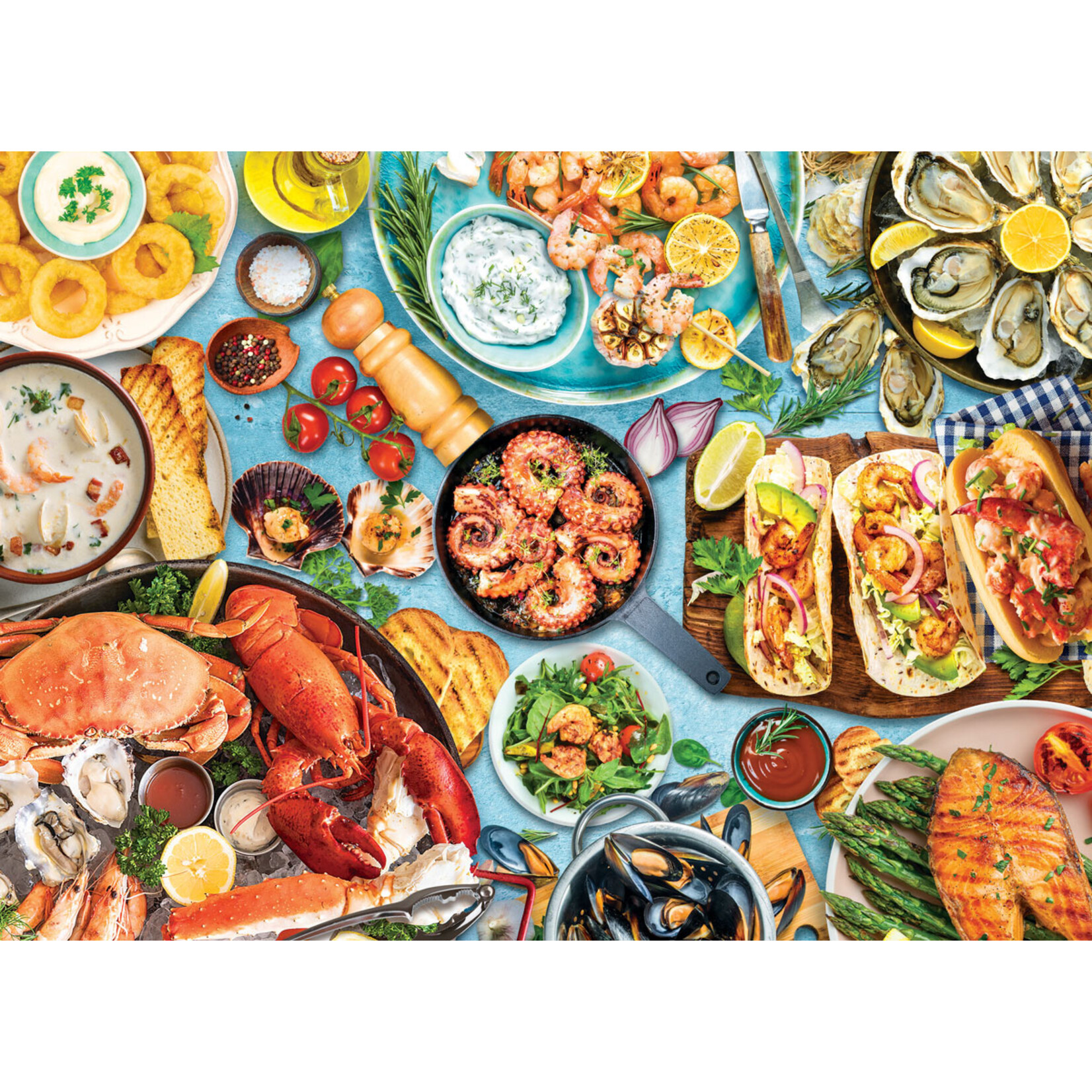 Flavors of the World - Seafood Table 1000 Piece Puzzle