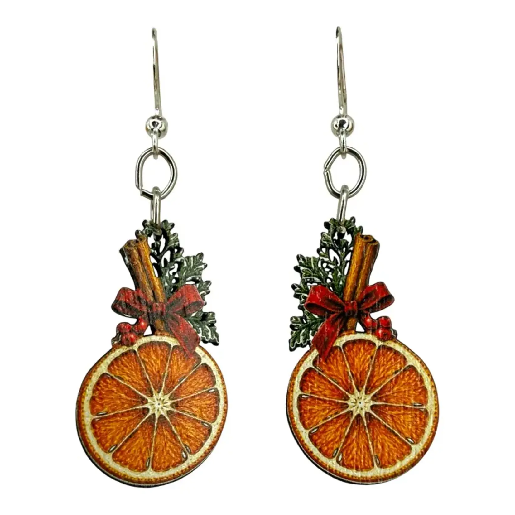 Christmas Orange Earrings