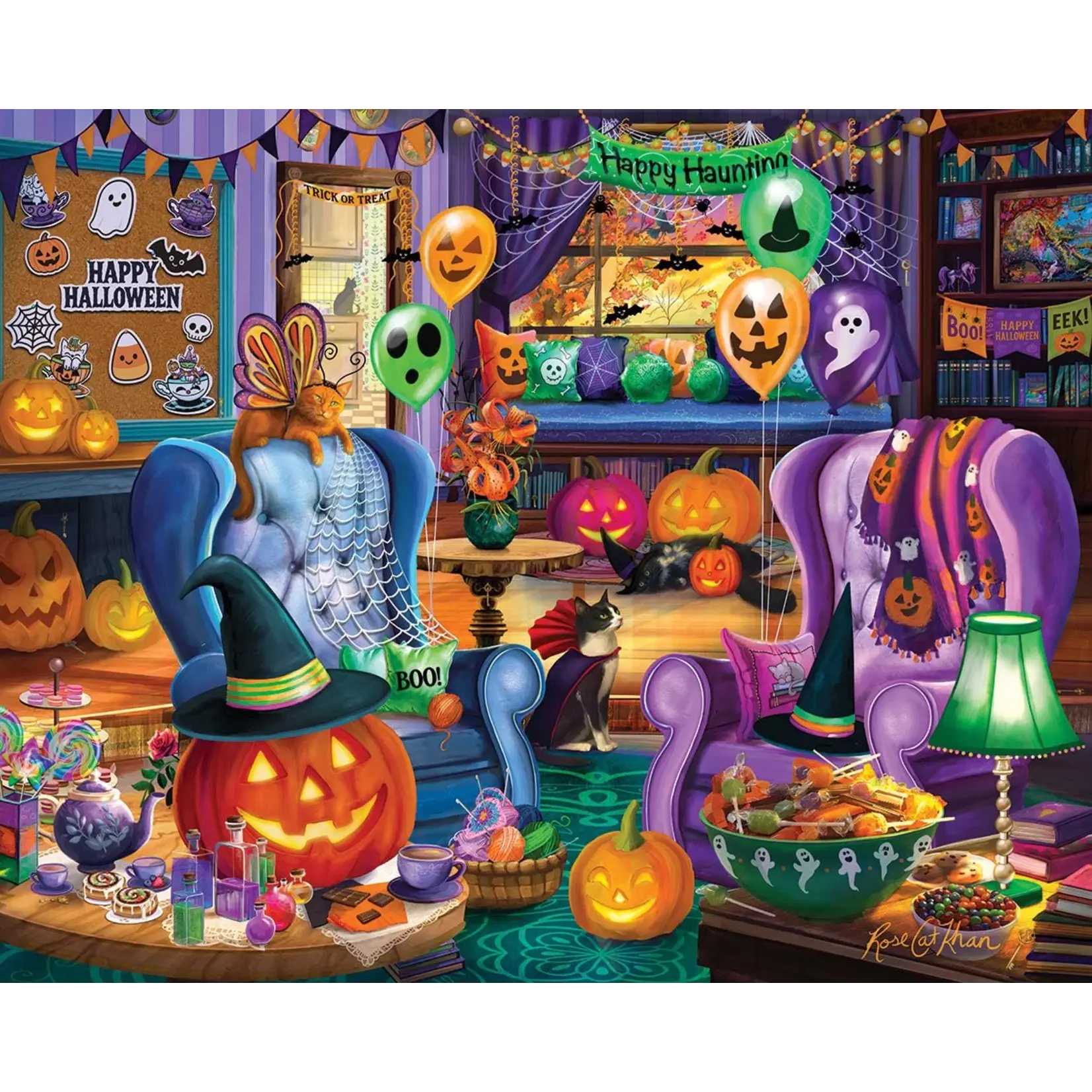 Halloween Library - 1000 Piece Jigsaw Puzzle