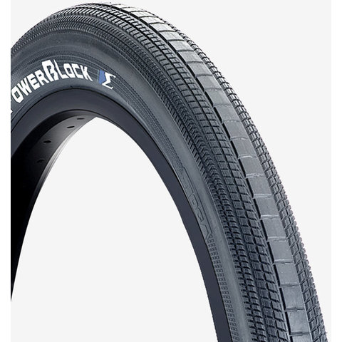 Tioga Powerblock BMX Bicycle Tire 20" X 1.75," wire bead, 60tpi, BLACK