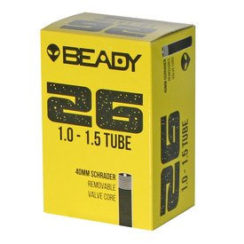 Beady Bicycle Inner Tube - 26" x 1.0" - 1.5" - Schrader Valve: 40mm