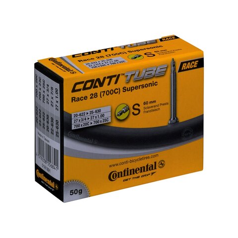 Inner Tube - 700c x 20c - 25c - 60mm Presta Valve - Continental - Supersonic (50g)