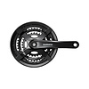 Shimano - FC-TY501 - Front Chainwheel - 3x6/7/8s - 170mm - 42-34-24T - w/ Chain Guard - w/ Crank Fixing Bolts - Black (EFCTY501C244CLB)