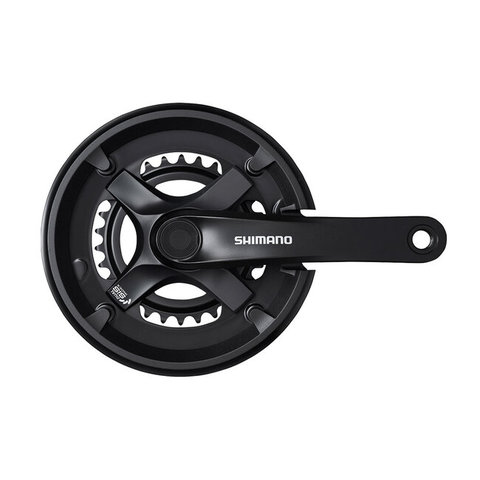 Shimano - FC-TY501-2 - Front Chainwheel - 2x7/8s - 170mm - 46-30T - w/o Chain Guard - Black (EFCTY5012C60XLB)