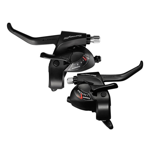 Shimano Shimano - Tourney - ST-TX800 - Shift/Brake Lever Set - 3x8s - Trigger - V-Brake - 2-Finger (ESTTX800P8AL)