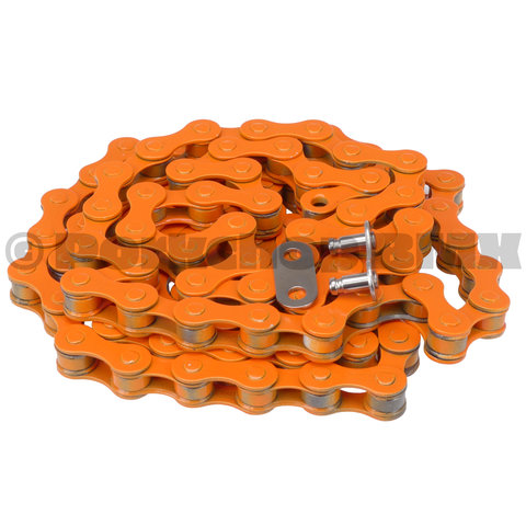 KMC BMX Bicycle Chain S1 (formerly Z410) 1/2" X 1/8" 112L - ORANGE