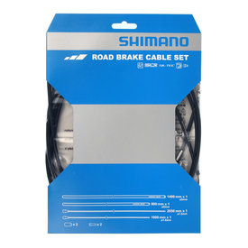 Shimano Shimano - Road Brake Cable Set - Housing: 1400mm & 800mm, Black - Cables: 2050mm & 1000mm (Y80098011)