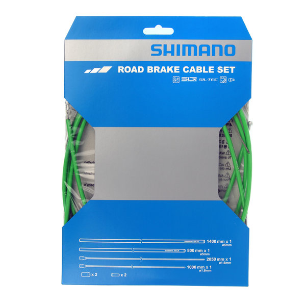 Shimano ROAD PTFE BRAKE CABLE SET GREEN