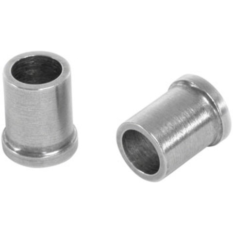 Aluminum Valve Conversion Sleeve (Schrader drilled rim with Presta tube) - PAIR - SILVER