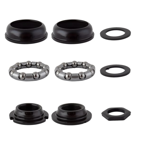 Black Ops Black Ops - Bottom Bracket Set - Shell: Press Fit - For One Piece Cranks - 24 TPI - Black