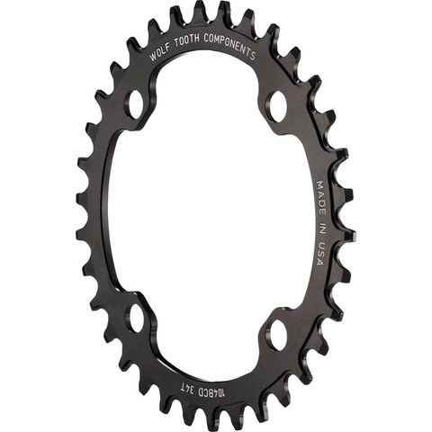 Wolf Tooth - Drop-Stop - Chainring - 1x9/10/11/12s - 32T - 104 BCD - 4-Bolt - Black
