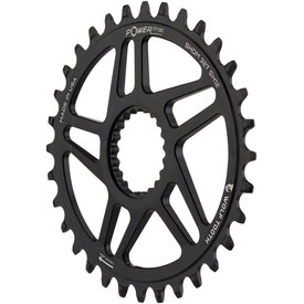 Wolf Tooth Wolf Tooth - Drop-Stop - Elliptical Chainring - 1x9/10/11/12s - 32T - Shimano Direct Mount - Boost 3mm Offset - Requires 12-Speed Hyperglide+ Chain - Black