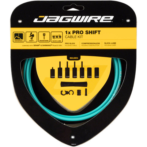 Jagwire - 1x Pro Shift Cable Kit - Road/Mountain - SRAM/Shimano - Bianchi Celeste