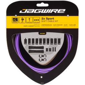 Jagwire Jagwire - 2x Sport Shift Cable Kit - SRAM/Shimano - Purple