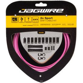 Jagwire Jagwire - 2x Sport Shift Cable Kit - SRAM/Shimano - Pink