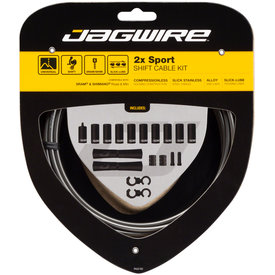 Jagwire Jagwire - 2x Sport Shift Cable Kit - SRAM/Shimano - Ice Gray