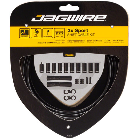 Jagwire - 2x Sport Shift Cable Kit - SRAM/Shimano - Black