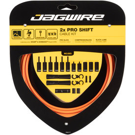 Jagwire Jagwire - 2x Pro Shift Cable Kit - Road/Mountain - SRAM/Shimano - Orange