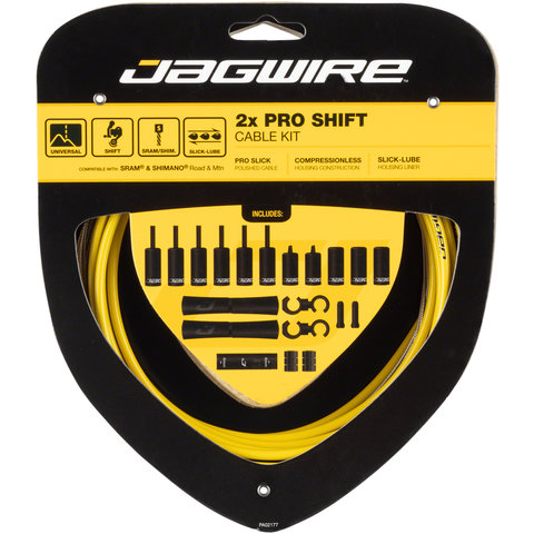 Jagwire - 2x Pro Shift Cable Kit - Road/Mountain - SRAM/Shimano - Yellow