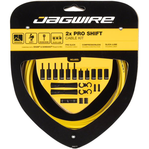 Jagwire Jagwire - 2x Pro Shift Cable Kit - Road/Mountain - SRAM/Shimano - Yellow
