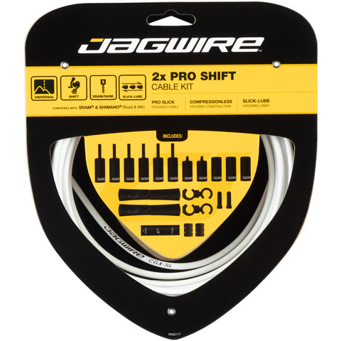 Jagwire - 2x Pro Shift Cable Kit - Road/Mountain - SRAM/Shimano - White