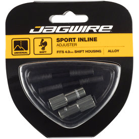 Jagwire Jagwire - Sport 4mm Mini Inline Cable Tension Adjusters - 2 Piece - Titanium