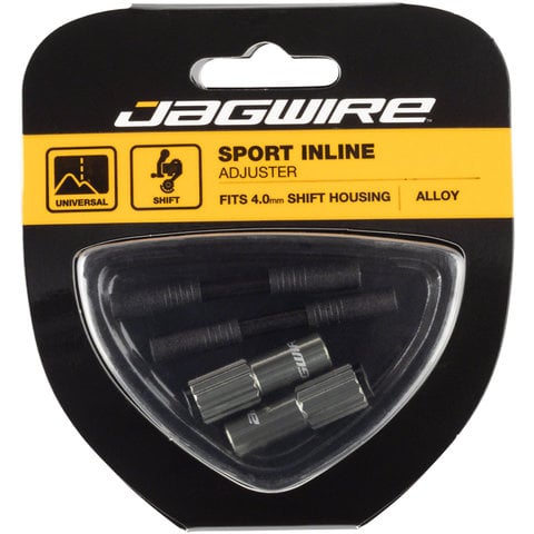 Jagwire - Sport 4mm Mini Inline Cable Tension Adjusters - 2 Piece - Titanium