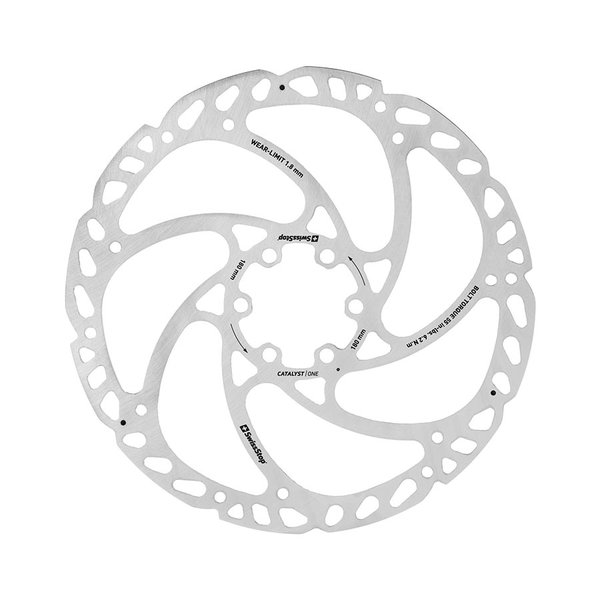 SwissStop SwissStop - Catalyst One - Disc Brake Rotor - 180mm - 6 Bolt - Silver