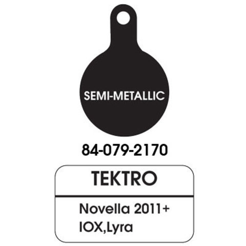 Ultracycle - Disc Brake Pads - Semi-Metallic - For Tektro Novella 2011+, I0X, Lyra