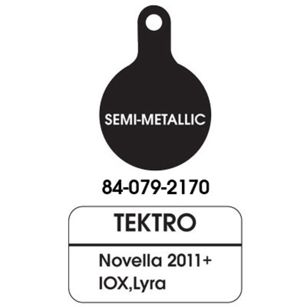 ULTRACYCLE Ultracycle - Disc Brake Pads - Semi-Metallic - For Tektro Novella 2011+, I0X, Lyra