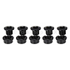 Aluminum alloy BMX bicycle chainring bolts - set of 5 - BLACK