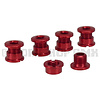 Aluminum alloy BMX bicycle chainring bolts - set of 5 - RED