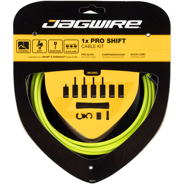 Jagwire Jagwire - 1x Pro - Shift Cable Kit - Road/Mountain - SRAM/Shimano - Organic Green