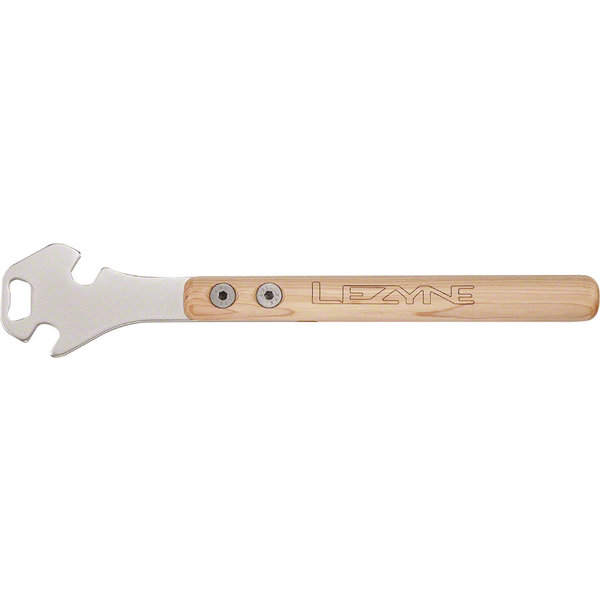 Lezyne Lezyne - Classic Pedal Rod - Pedal Wrench & Bottle Opener - 14.2inches - w/ Wood Handle