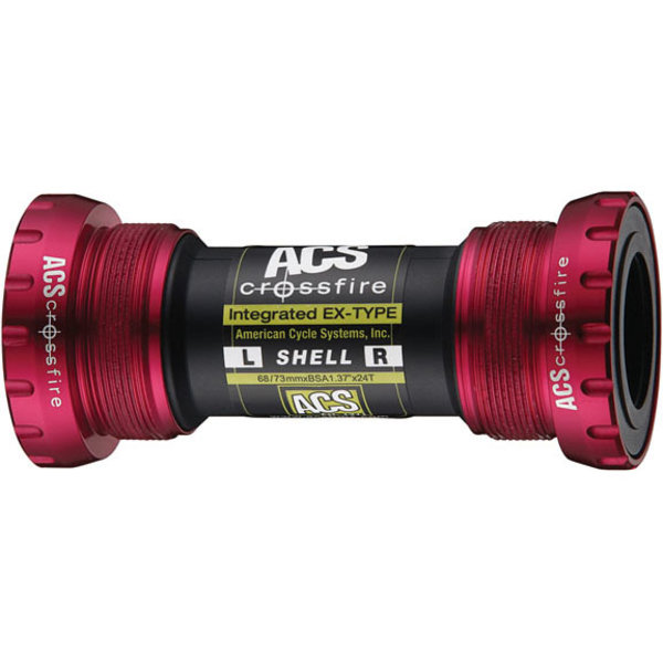 ACS ACS Crossfire External Bottom Bracket (BSA, euro) 68/73mm RED