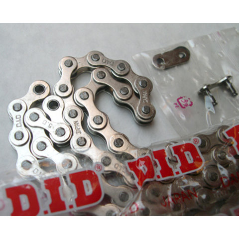 D.I.D. BMX bicycle chain 1/2" X 1/8" 112L NICKEL *MADE IN JAPAN*