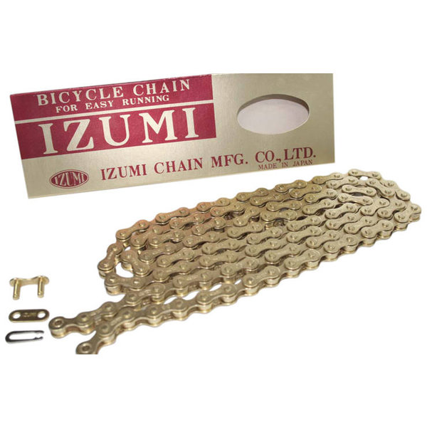 Izumi Izumi BMX bicycle chain 1/2" X 1/8" 116L GOLD *MADE IN JAPAN*