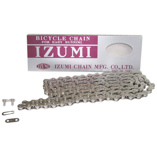 Izumi Izumi BMX bicycle chain 1/2" X 1/8" 116L NICKEL *MADE IN JAPAN*