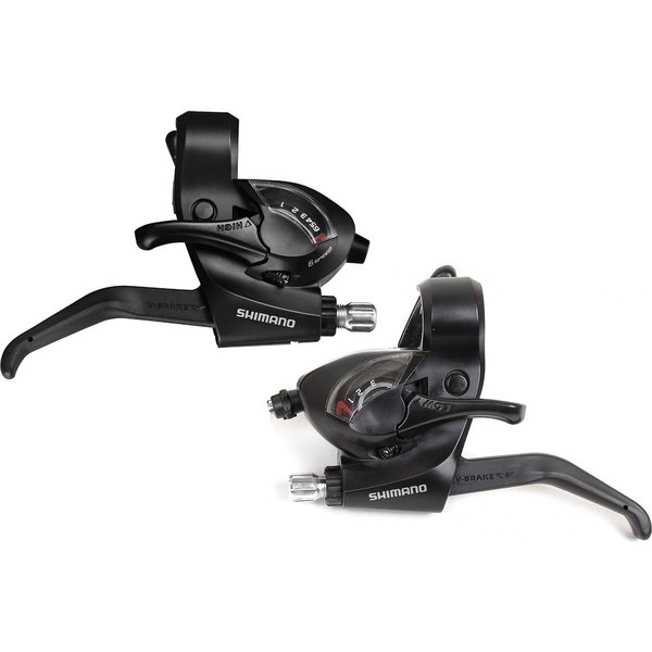 Shimano SHIMANO ST-EF41 SHIFT/BRAKE LEVER SET, 3X6-SPEED, EZ-FIRE (ESTEF41P6AL)