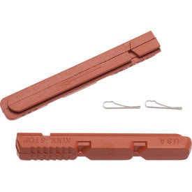Kool Stop Kool-Stop - V-brake Type 2 Replacement Brake Pad Inserts - Salmon