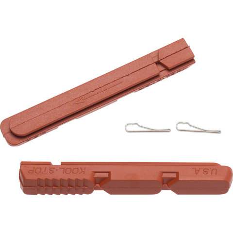 Kool-Stop - V-brake Type 2 Replacement Brake Pad Inserts - Salmon