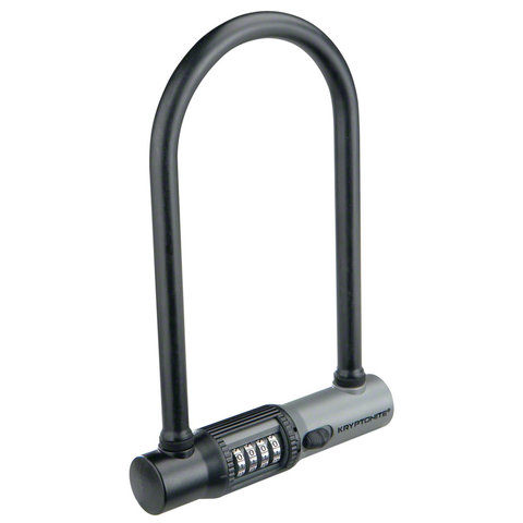 Kryptonite - KryptoLok U-Lock - 4 x 8" - Combination - Black - Includes bracket