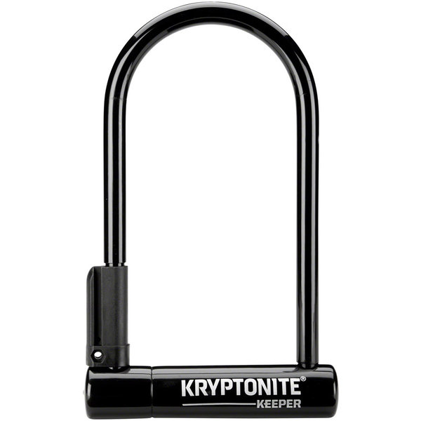 KRYPTONITE Kryptonite - Keeper U-Lock - 4 x 8" - Keyed - Black - Includes Bracket